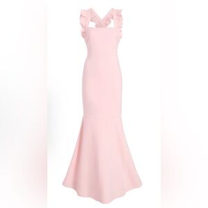Brand New Likely Blush Ruffle Strap Maxi Dress